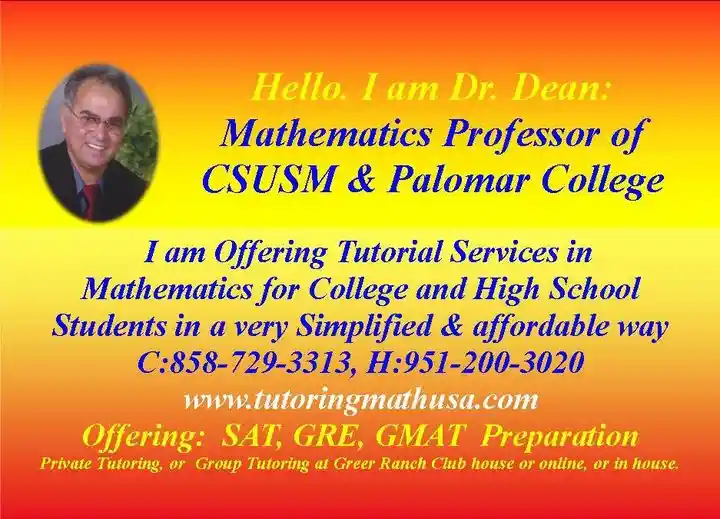Tutoring Mathematics Dr. Kamal Sadatmand