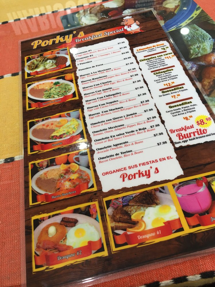 Porky’s Restaurant Mexican Food