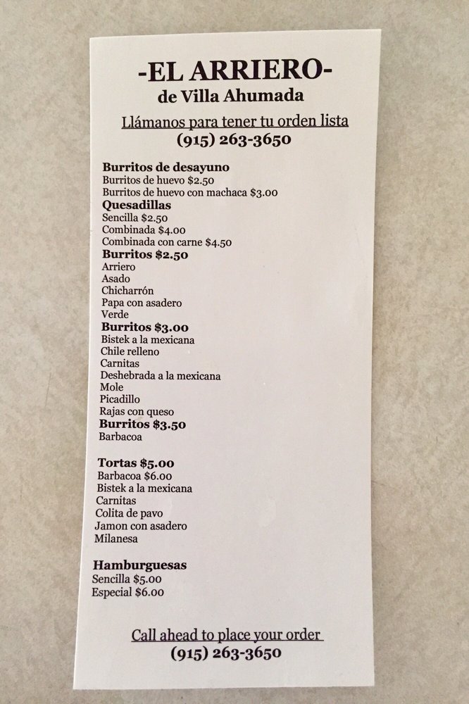 El Arriero De Villa Ahumada