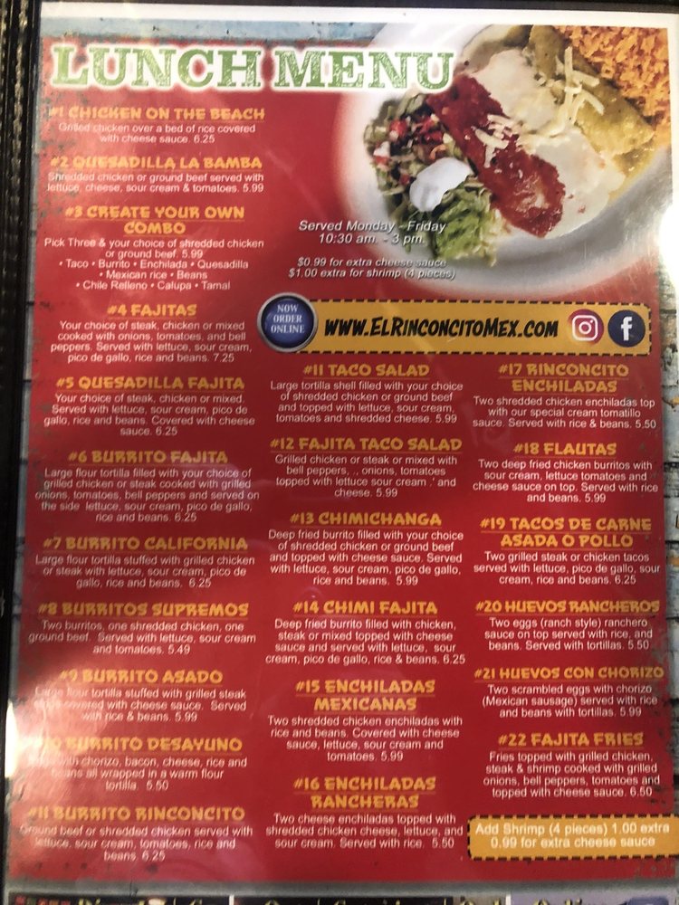 El Rinconcito Mexicano Restaurant