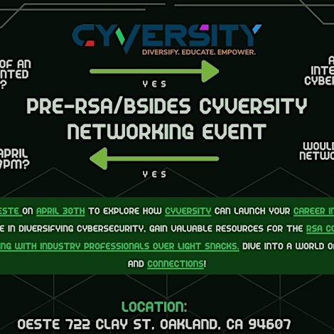 Pre-RSA/Bsides Cyversity Networking Event