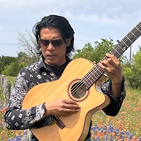 OLIVER RAJAMANI blends Indian, Flamenco, Romani and Texas music