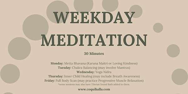 Weekday Meditation, Indian Wells, CA | Reflect, Prepare, Rejuvenate