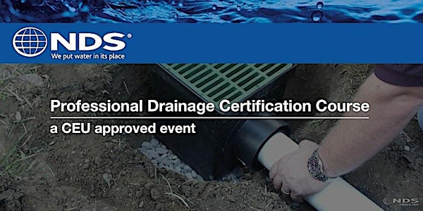 Professional Drainage Certification Course Template