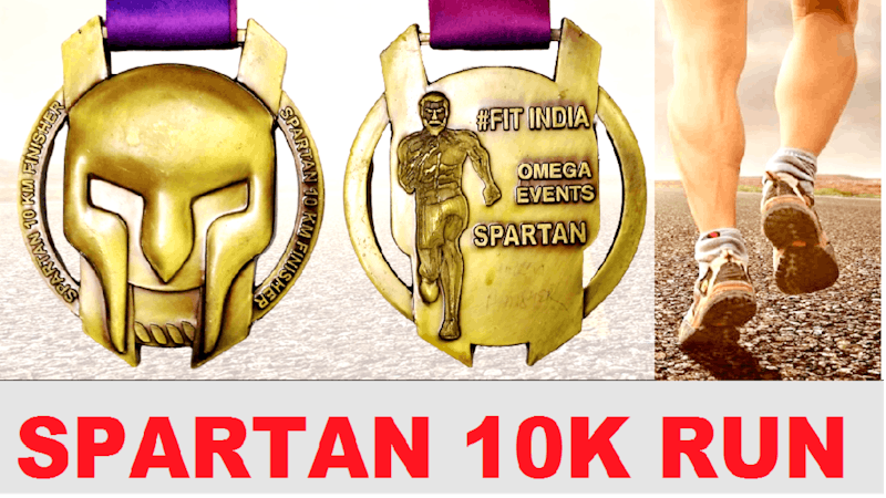 Spartan 10K Run - Get Unique Medal by Courier#marathon#virtual sports#Monthly Challenge